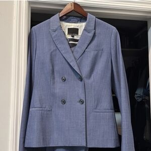 Women's Blue Double-Breasted Blazer